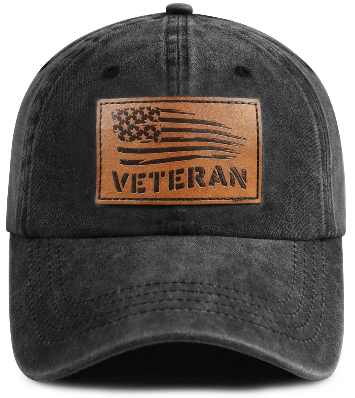 SHANVANKE American Flag Veteran Hats for Men Women, Funny Adjustable Cotton Leather Patch US Army Baseball Cap