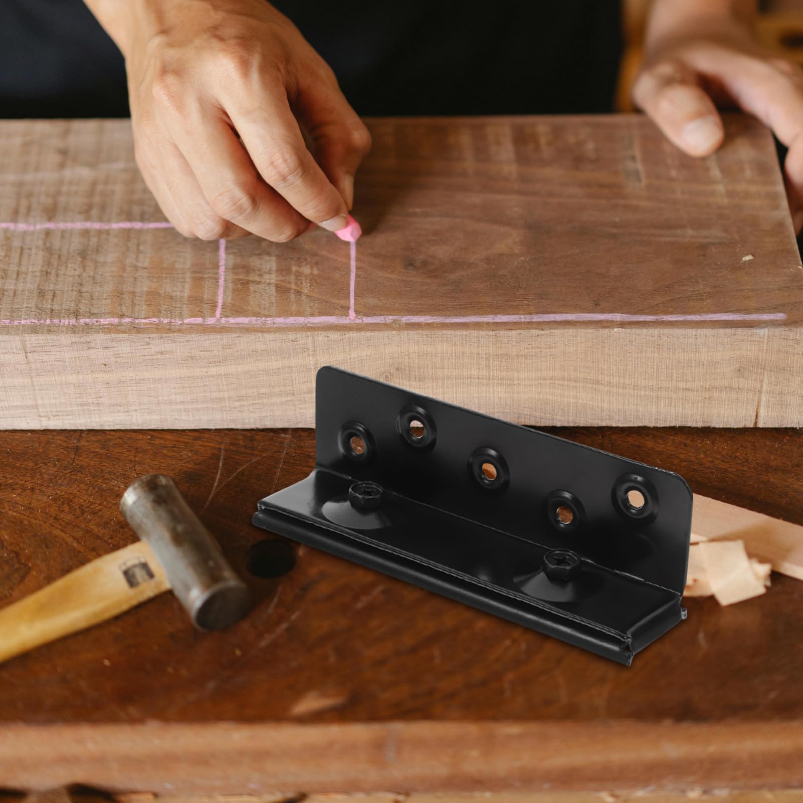 Garneck 1 Set Cerniera del Letto giroletto Regolabile staffe testiera Regolabili sponde del Staffa di Legno a testiera Hardware a Castello a Castello Ferro da Stiro Black