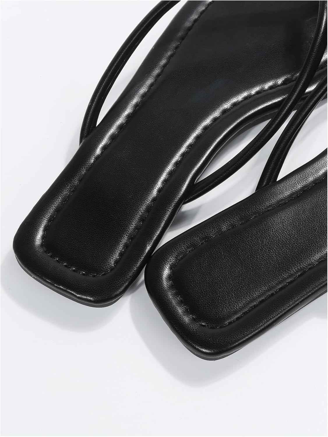 GORGLITTER Women's Square Open Toe Flip Flop Minimalist Thong Flat Sandals Slide On Summer Vacation 2026 Dressy Shoes - Image 5