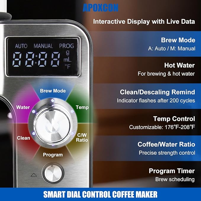 Cafetera de Goteo con Jarra y Báscula, 1 Litro, Programable 24 Horas miniatura 4