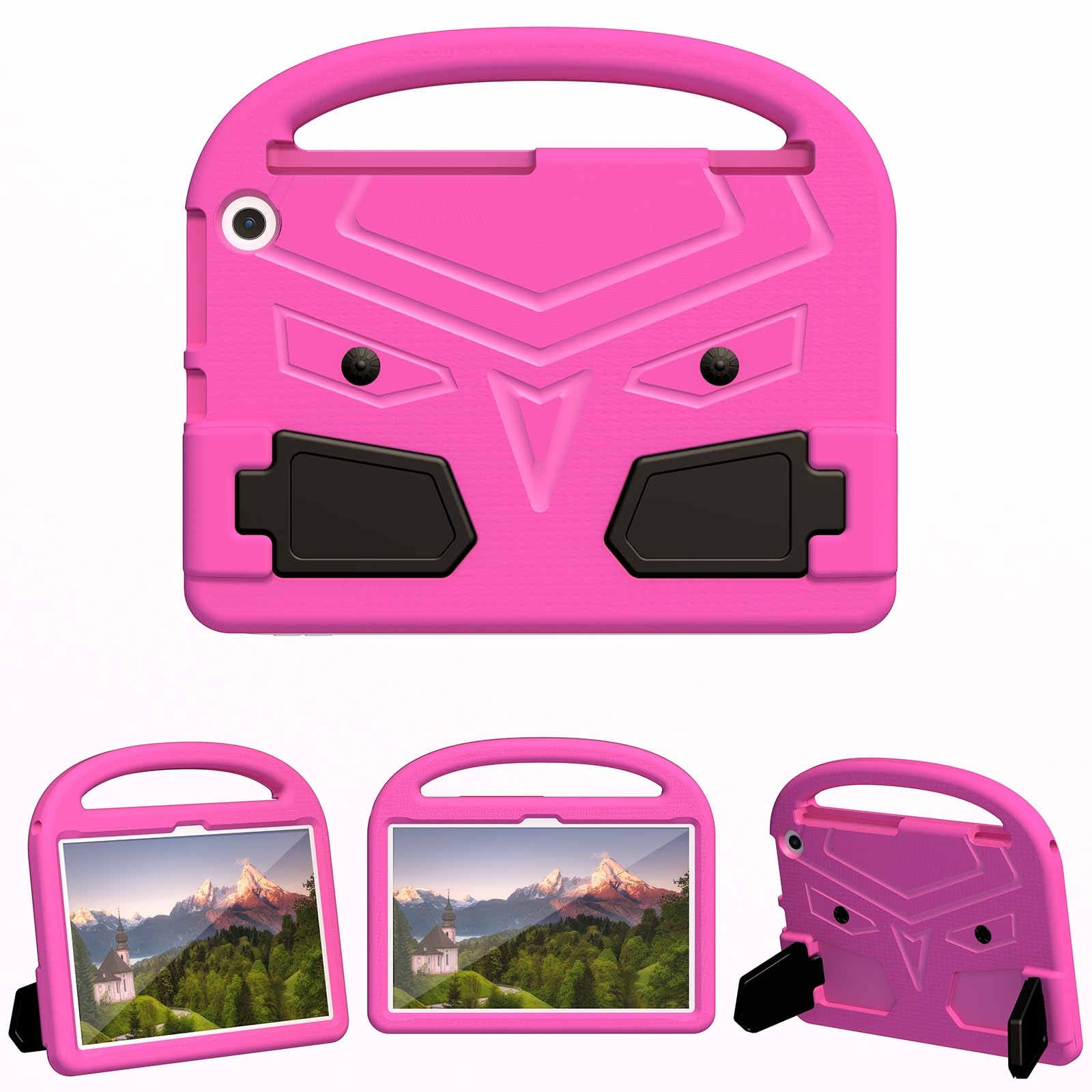 Pokrowiec na tablet Etui na tablet dla dzieci kompatybilne z Kindle Fire Max 11 2023 Release/HD 11 - Wytrzymała, lekka, odporna na wstrząsy osłona uchwytu z pianki EVA(Rose Red)