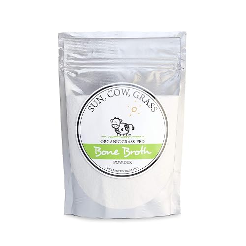 Beef Bone Broth Powder - Organic Grass-fed Pure Protein Non-Gelling