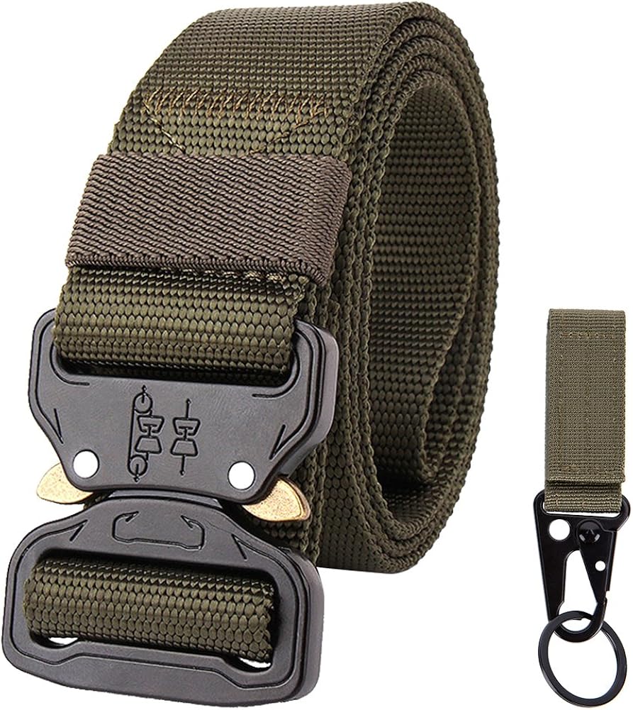 OHENNY Tactical Military Belt Webbing Adjustable Nylon Quick-Release
