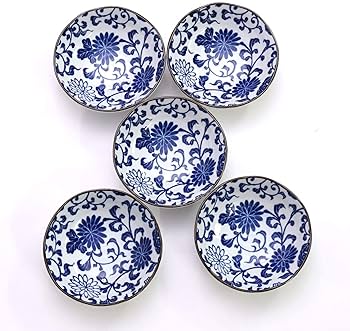 -17/z2　染付　手書き　菊唐草　萬珠造 17/z2 染付 手書き 菊唐草 萬珠造