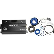 Kicker 47KEYLOC Key Series Smart Powered Line-Out Converter & 46CK8 8 AWG 2-Channel Amp Kit