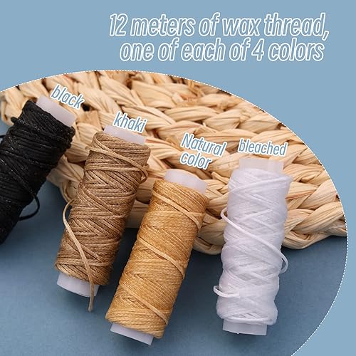 Miniatura 3 de 33 kits de encuadernación de libros, 4 piezas de carpeta de hueso, papel plegable, suministros de encuadernación de libros con aguja de