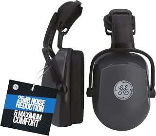 Cap Mounted Earmuff, 25 dB NRR, Dielectric, Noise Reduction Safety Cap Mounted Earmuff, ANSI S3.19-1974