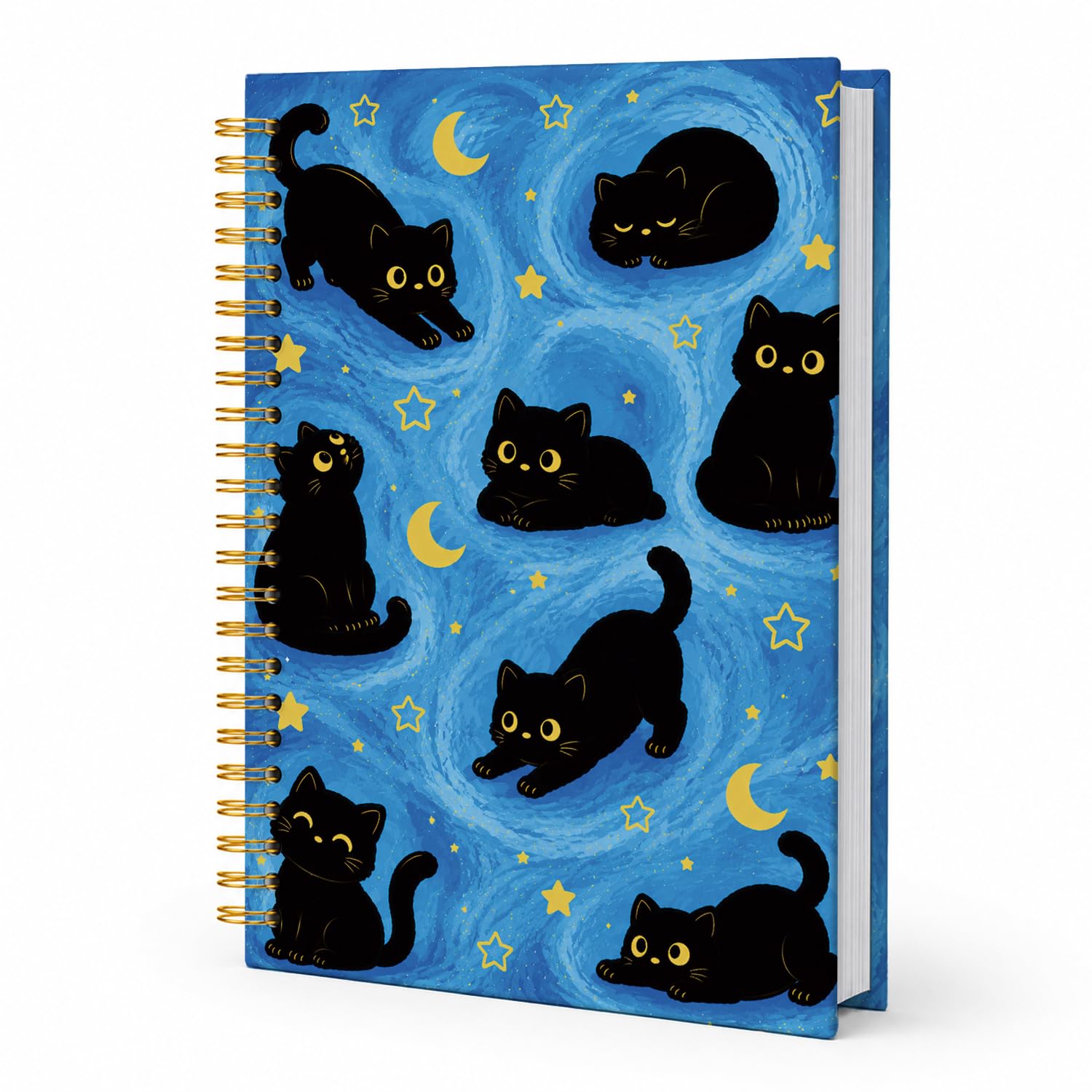Black Cat Notebook Cute Cat Lover Gift for Women Girls