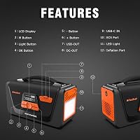 AlfaBot Q4 Autós Indításrásegítő Powerbank 4000A - 12V Benzin/Dízel Motorokhoz, Beépített Kompresszorral, LED Lámpával, 26800mAh 8