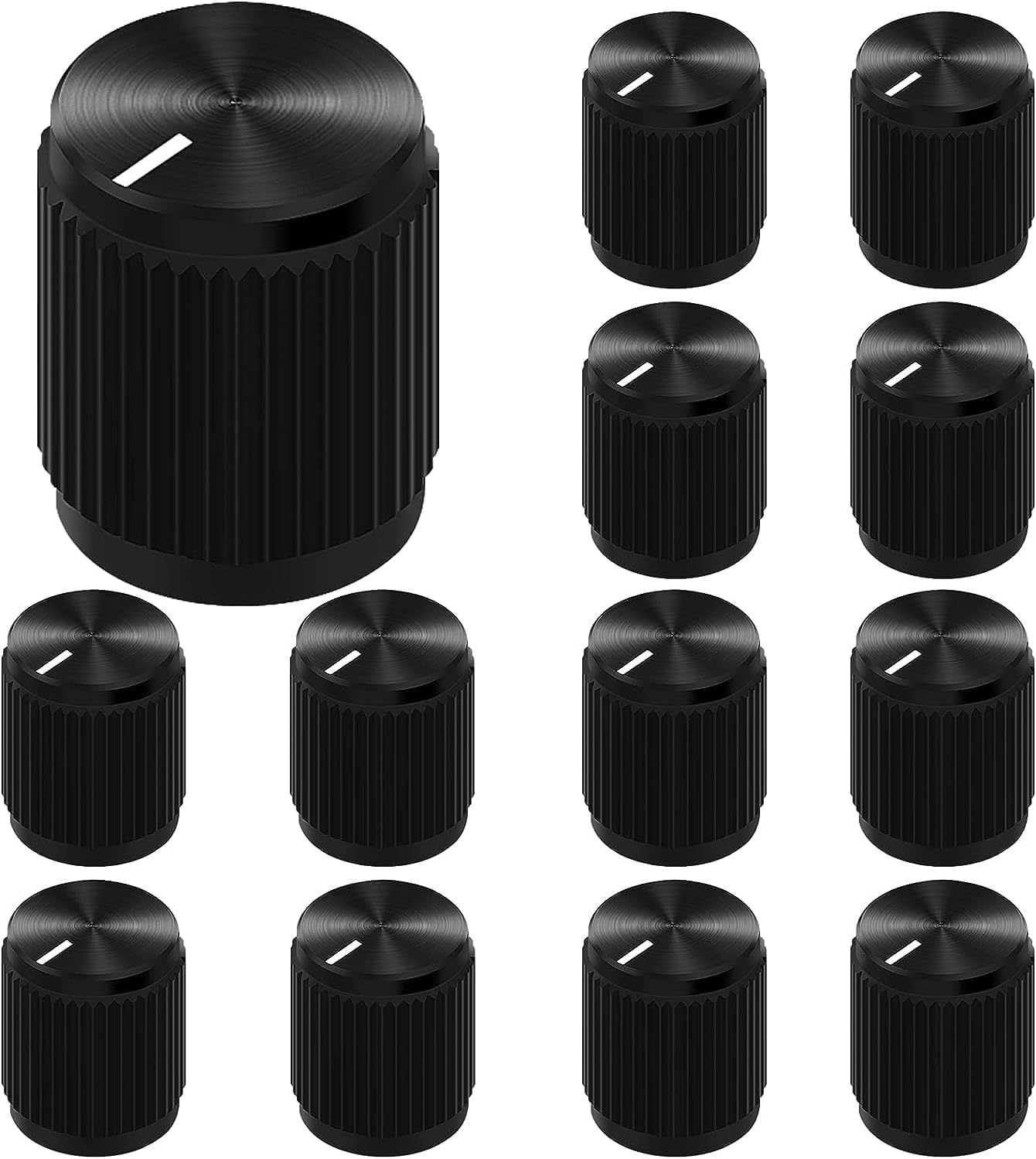 DAIERTEK 10PCS Black Davies 1900h Clone Guitar Effect Pedal Knob + 13PCS Guitar Effect Pedal Knob Metal Black