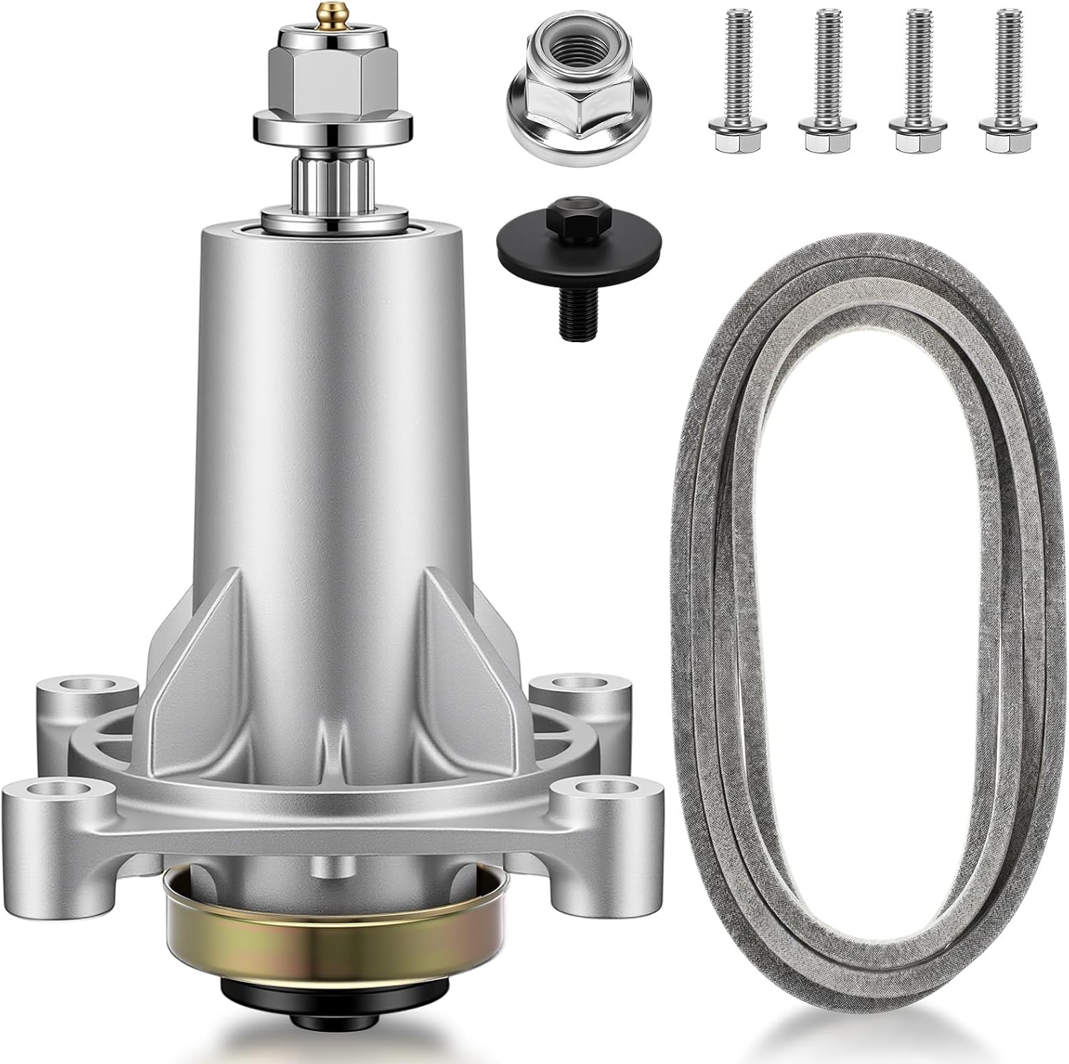 2 Pcs Spindle Mandrel Assembly and Deck Belt, 1/2 x 105'' Deck Belt Replaces 405143, Spindle Kit Replaces 187292 192870 42" 46" 48" 54" Lawn Mower Compatible with YTH22V46 YTA22V46 Craftsman