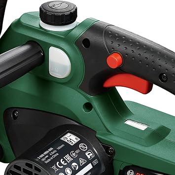 Bosch Home and Garden EasyChain 18 Akülü Zincirli Ağaç Kesme Makinesi, Yeşil, 18 V, 1 Akü, 20 cm Pala Uzunluğu, 13.5 cm Kesme Uzunluğu | Akü 2,5 Ah, şarj cihazı, SDS sistemi, bıçak uzunluğu: 200 mm, 18 Volt sistemi