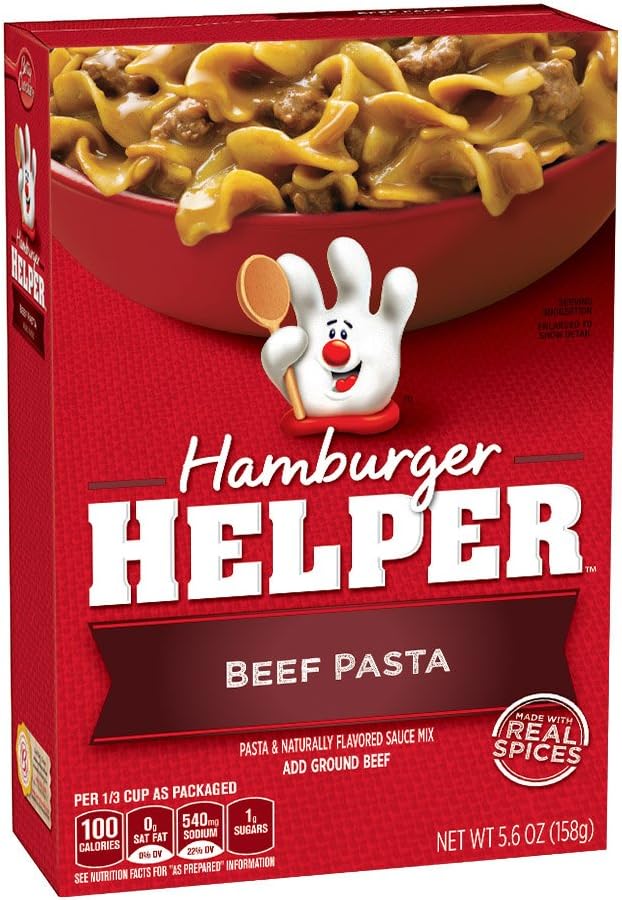 Hamburger Helper, Beef Pasta, 5.6 Ounce Boxes (Pack of 6)