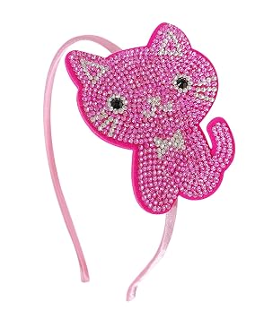 Bowbear Crystal Party Headband, Pink Cat