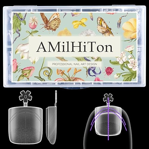 AMilHiTon Toe Nail Tips Auxiliary Line, Square Full Cover for