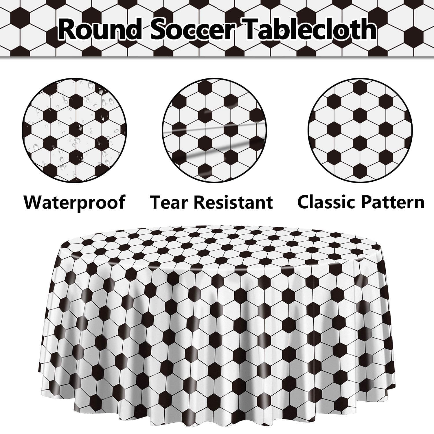 Durony 2er Set Fußball-Tischdecken Aus Kunststoff, 137 X 274 Cm – Für Partys, Events Und Dekoration