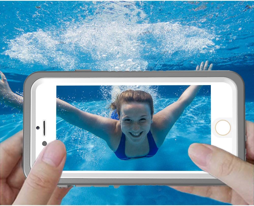 iPhone 6/6s Case, ImpactStrong Waterproof Case [Fingerprint ID Compatible] Slim Full Body Protection Cover for Apple iPhone 6 / 6s (4.7") - FS Gray/Clear