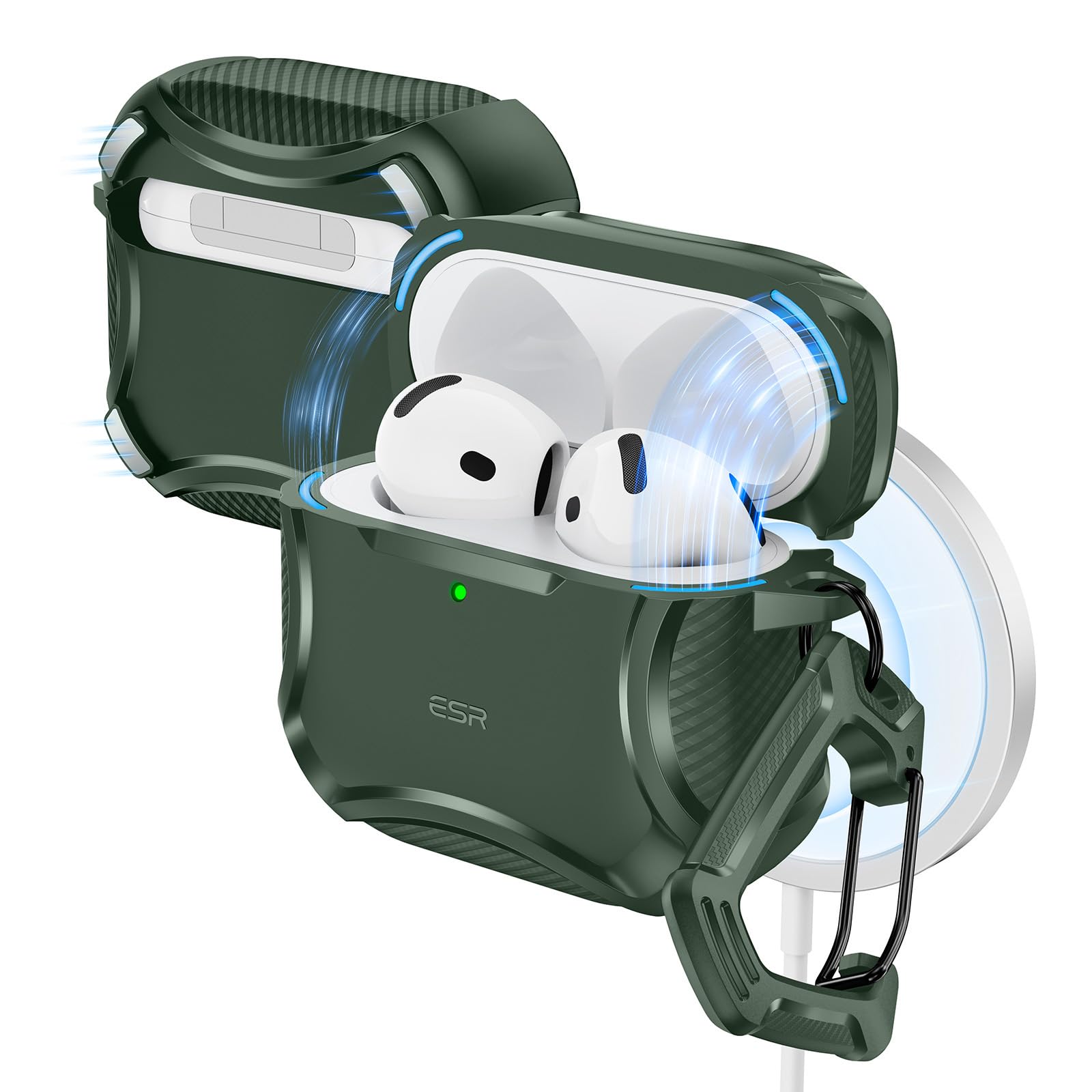 Amazon | ESR AirPods 第4世代ケース (HaloLock) AirPods 第4世代