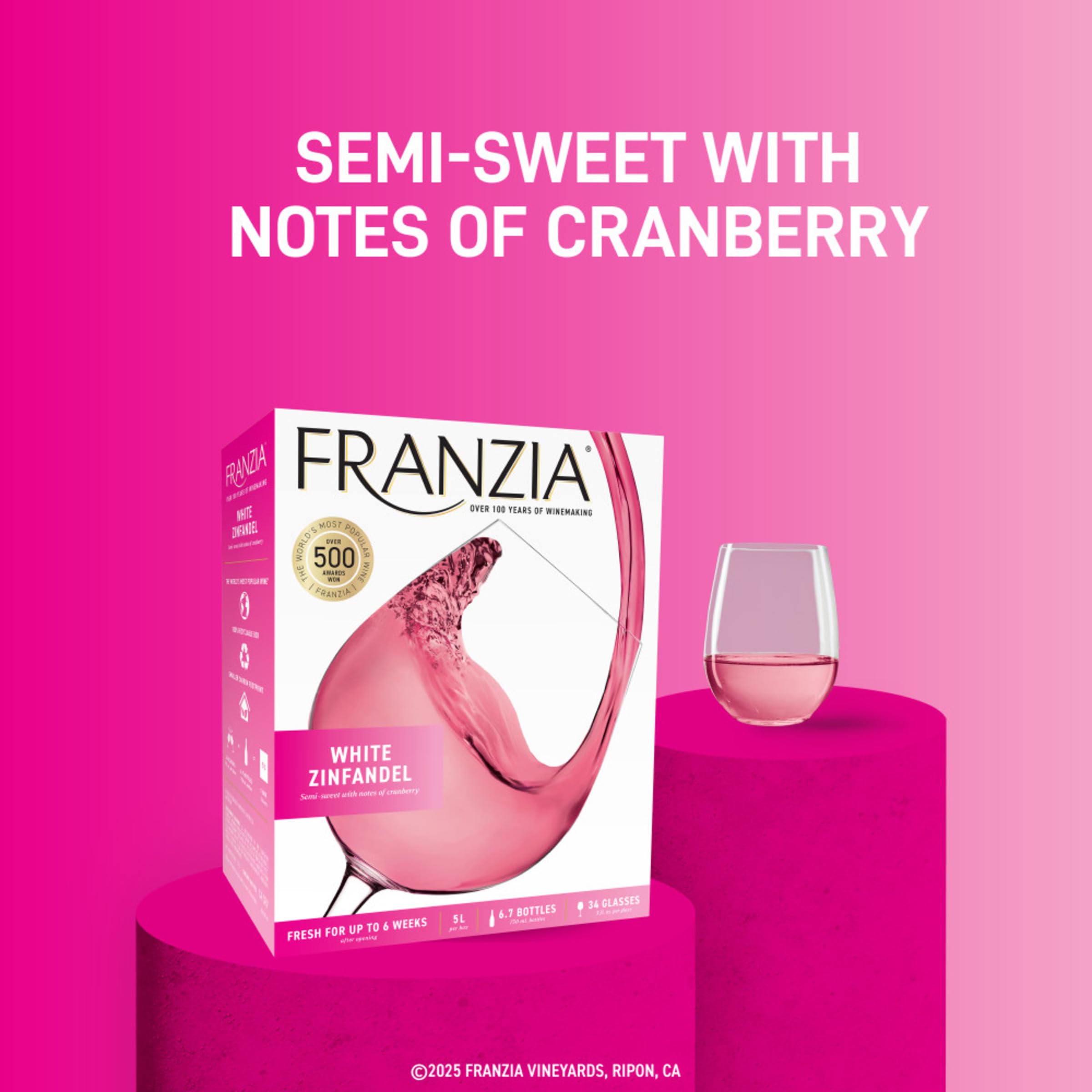 Franzia White Zinfandel, 5 L Box at Amazon's Wine Store