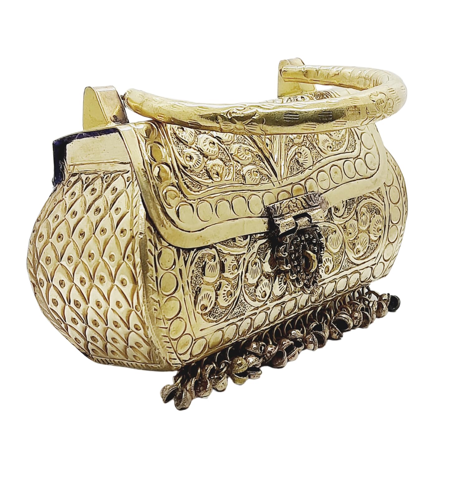 Trend Overseas Golden Girls/Women Small Size Handle Clutch Brass metal bag Ethnic clutch (B0D3CGV4VK) Amazon Price History, Amazon Price Tracker