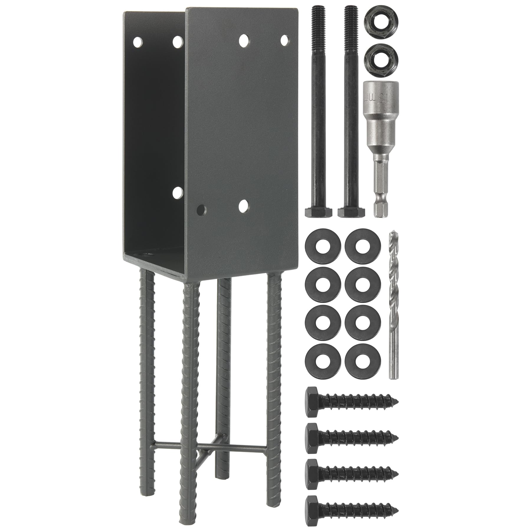 Soporte de poste contra humedad: base en U de acero inoxidable 4x4 para vallas duraderas