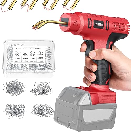 Ecarke - Pistola de soldadura de plástico inalámbrica para batería Milwaukee de 18 V, herramientas automotrices portátiles de 120 W para máquina