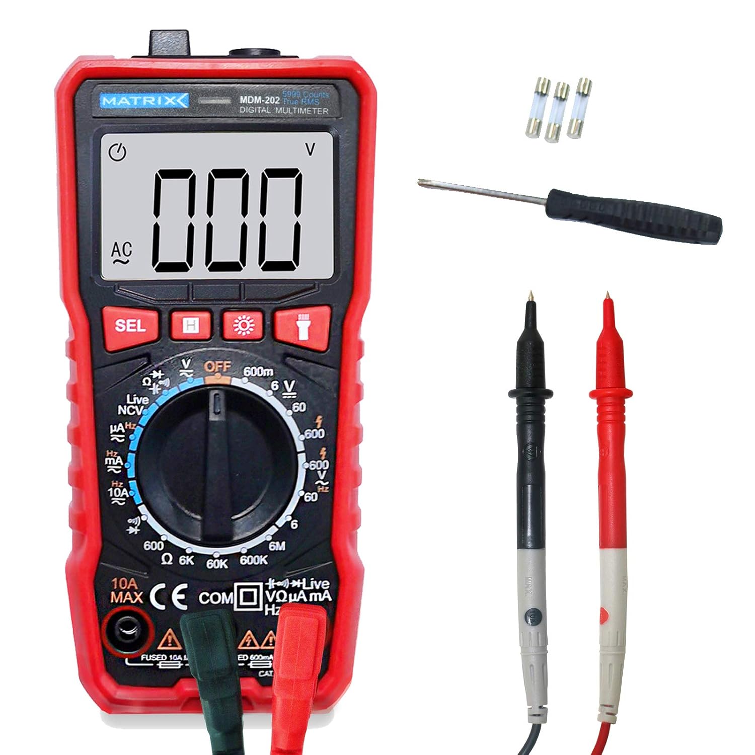 Digital Multimeter High Precision Intelligent Anti-Burning Mini Electrician Multimeter [Manual Range]