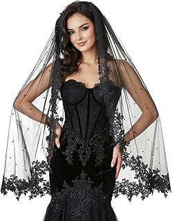 Wedding Veil Lace 1 Tier Cathedral Length Fingertip Length Bride Veil with Metal Comb
