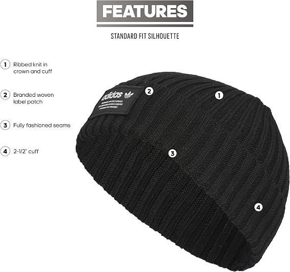 adidas Originals Unisex Adult Unisex Originals Rib Cuff 2.0 Beanie