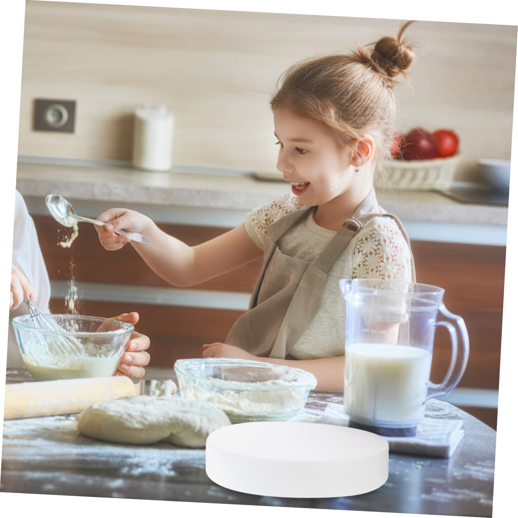 Artibetter 2 Ensembles Lot de Modèles De Gâteaux Mousse Réutilisables Moules Ronds pour Décoration Et Pratique Pâtisserie Outils Idéaux pour Peinture Et Création De Faux Gâteaux 3 Pièces * 2