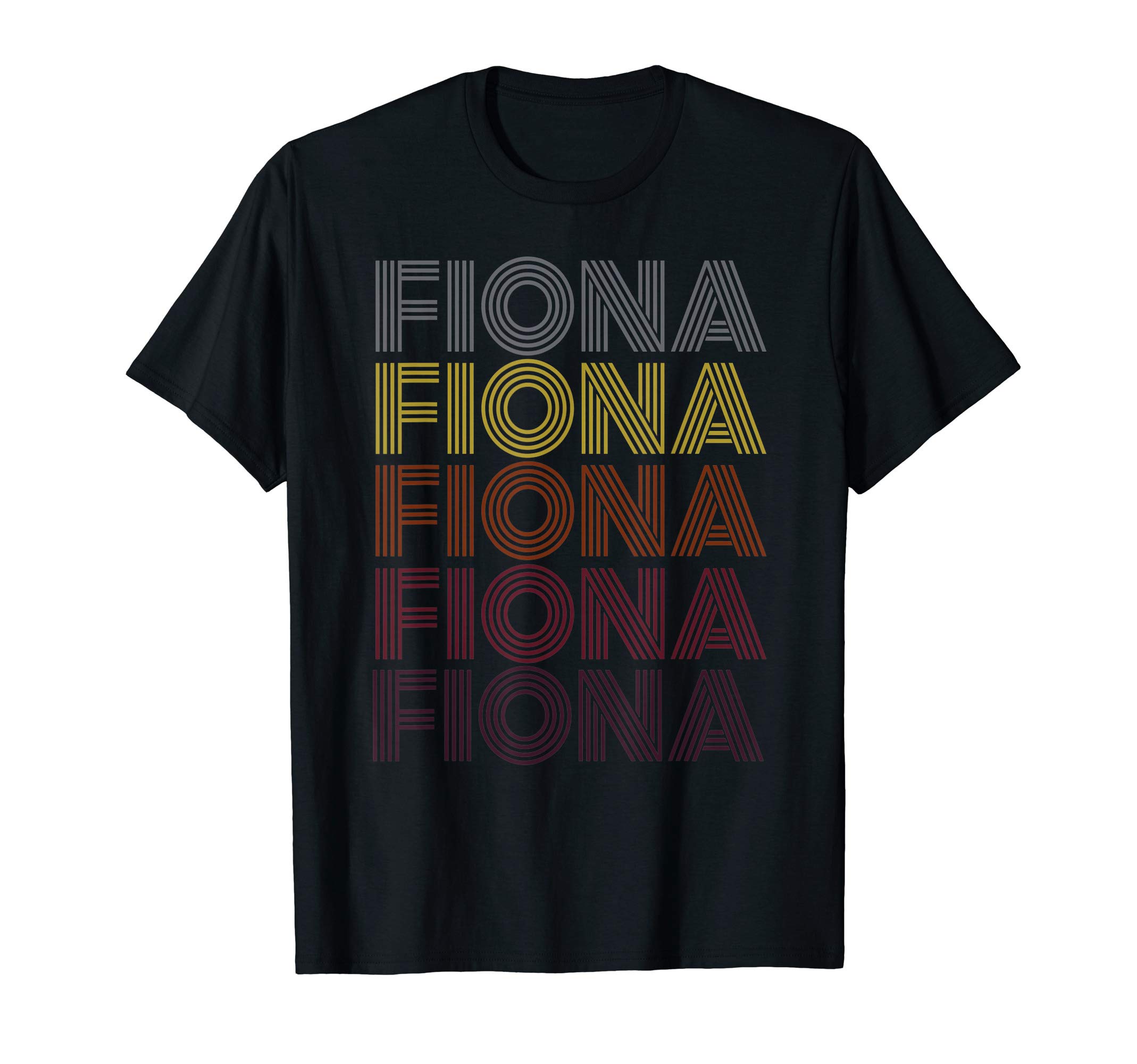 Graphic 365 First Name Fiona Retro Pattern Vintage Style T-Shirt