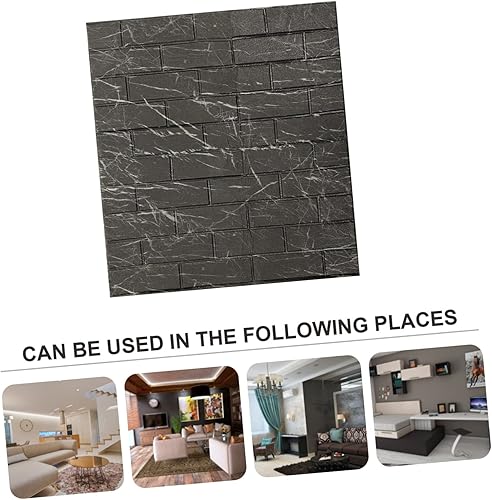 Miniatura 7 de Amosfun 2pcs Wallpaper Stickers Sticky Brick Foam Office