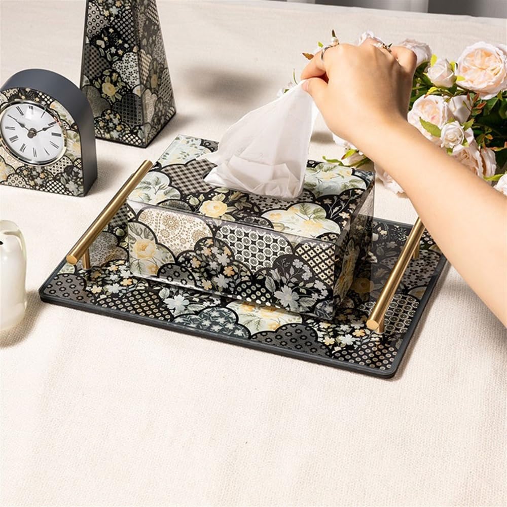 Caja organizadora de pañuelos Organizador de servilletas de Escritorio, Mesa de Comedor, Mesa de café, cajón de Lujo for el hogar, Caja de pañuelos de Lujo Porta pañuelos