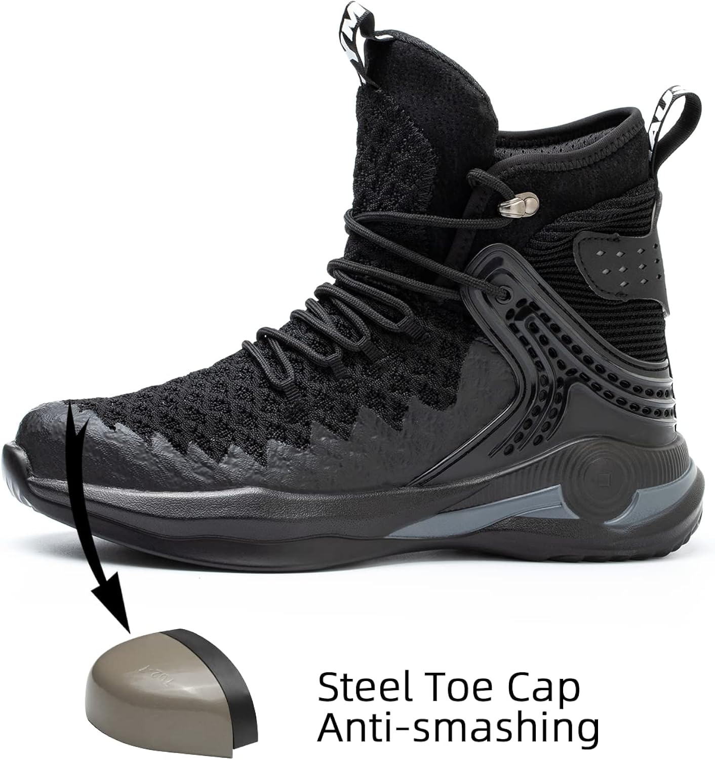  | SPIEZ Lightweight Steel Toe Shoes for Men, Indestructible Safety Shoes&Boots for Big Boy, Puncture Proof Work Sneakers for Industrial and Construction Work | Industrial & Construction Boots