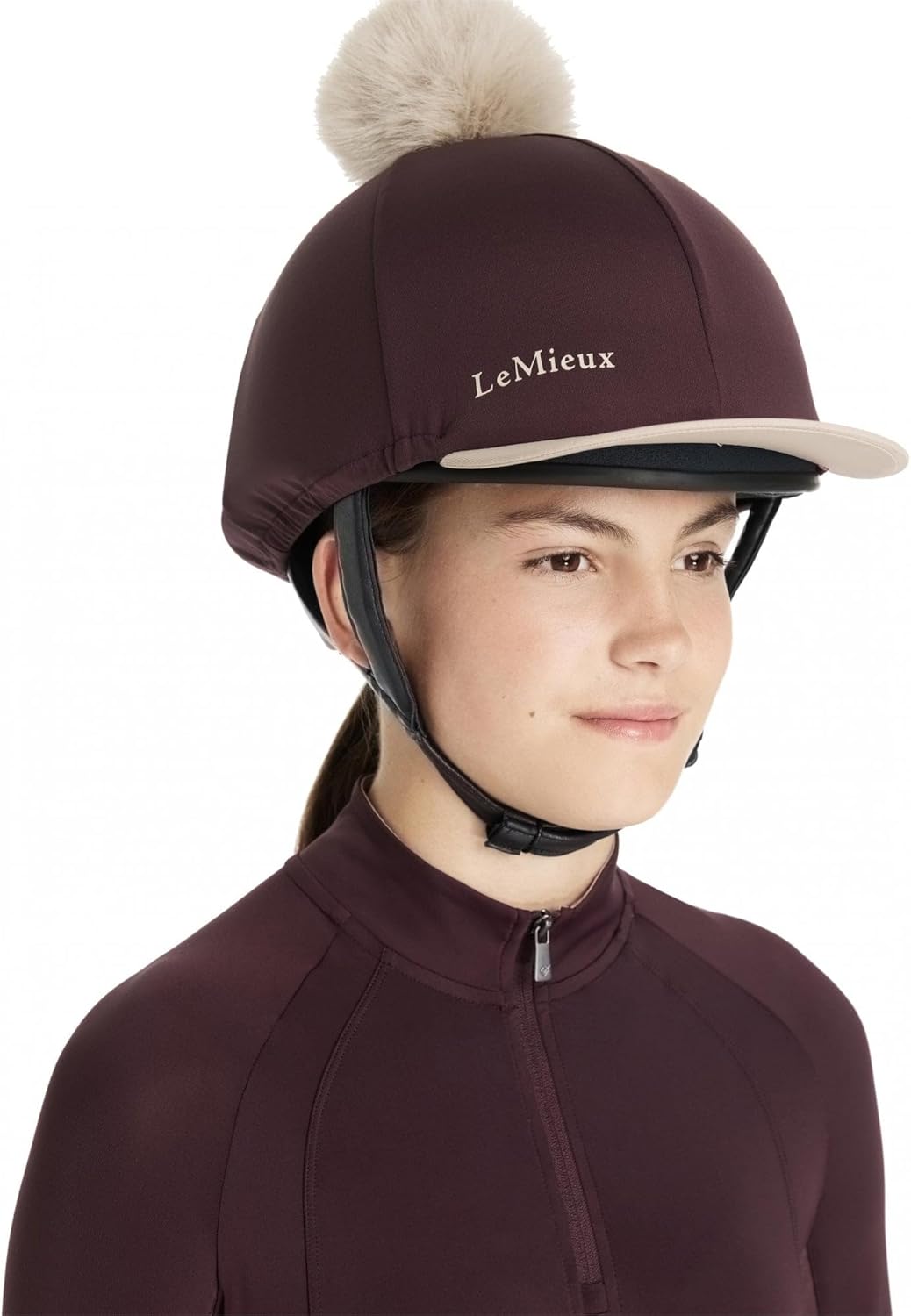 LeMieux Classique Pom Hat Silk - Horse Riding Helmet Cover