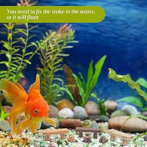 Miniatura 6 de Skylety 12 piezas de adornos de jardín en miniatura, incluye 6 bancos de estilo retro de madera, 6 tocones de raíz artificiales para terrarios de