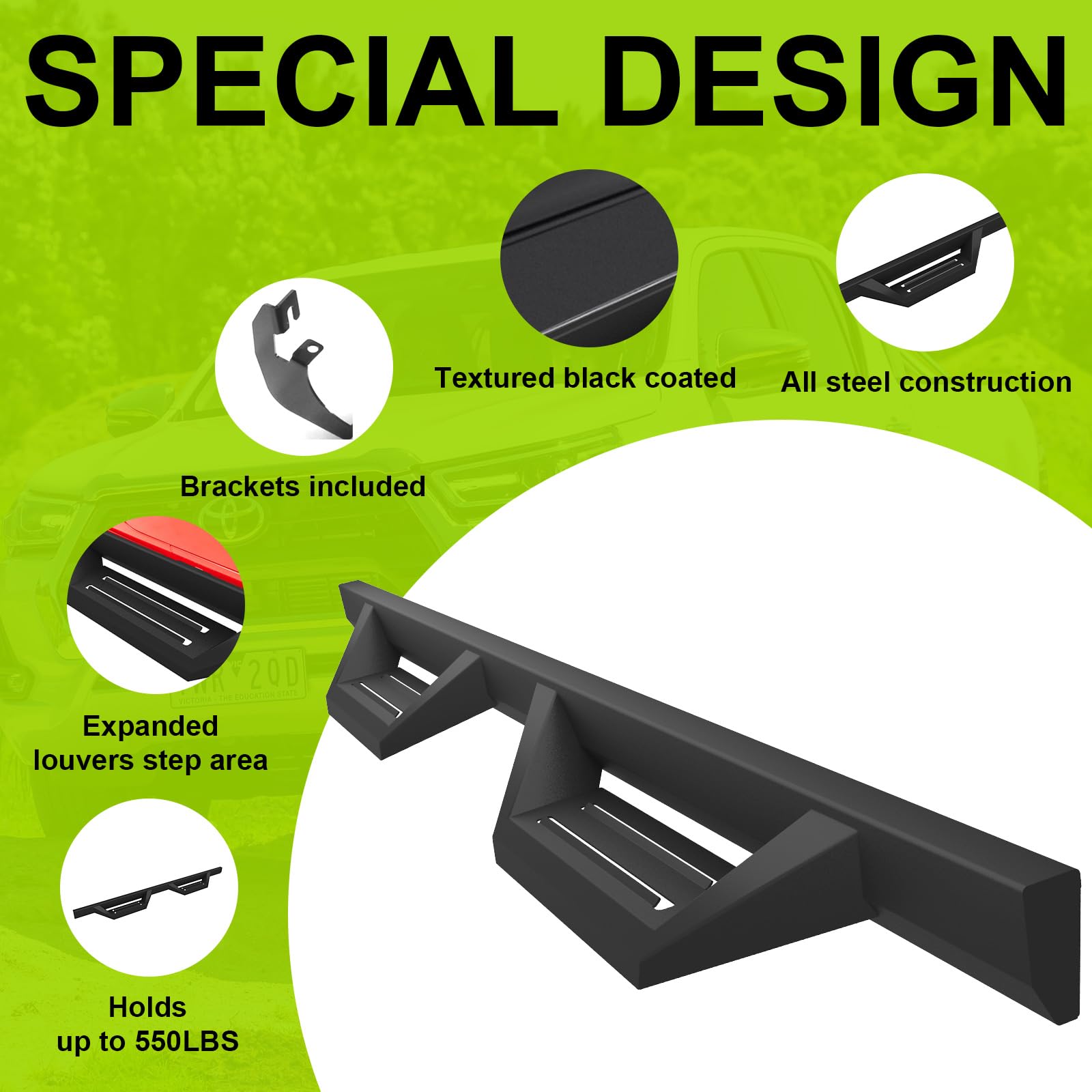 Snapklik.com : ONINE Drop Steps Custom Fit 2018-2025 Jeep Wrangler JL 4 ...