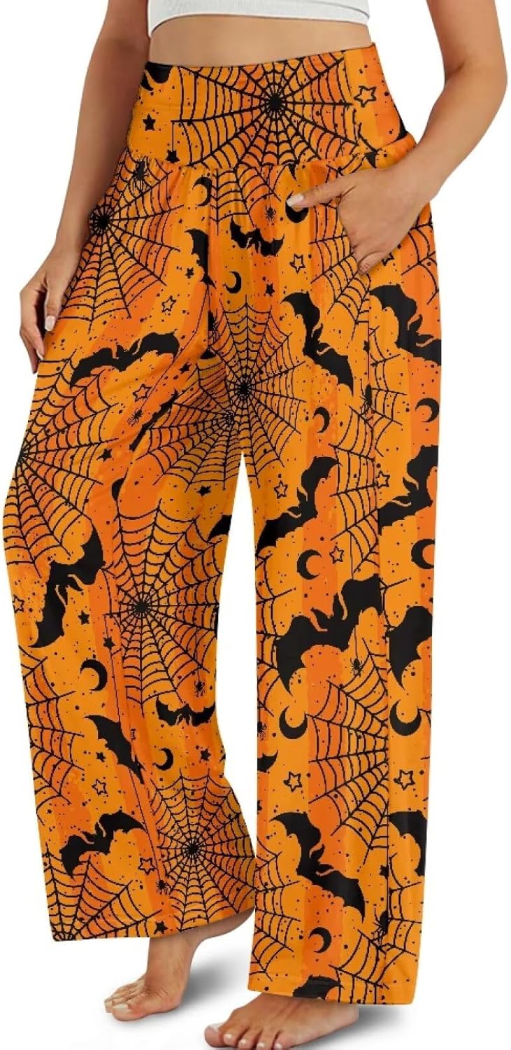 Wide Leg Trouser Pants for Women Plus Size Yoga Pants High Waist Casual Lounge Pant - Image 5