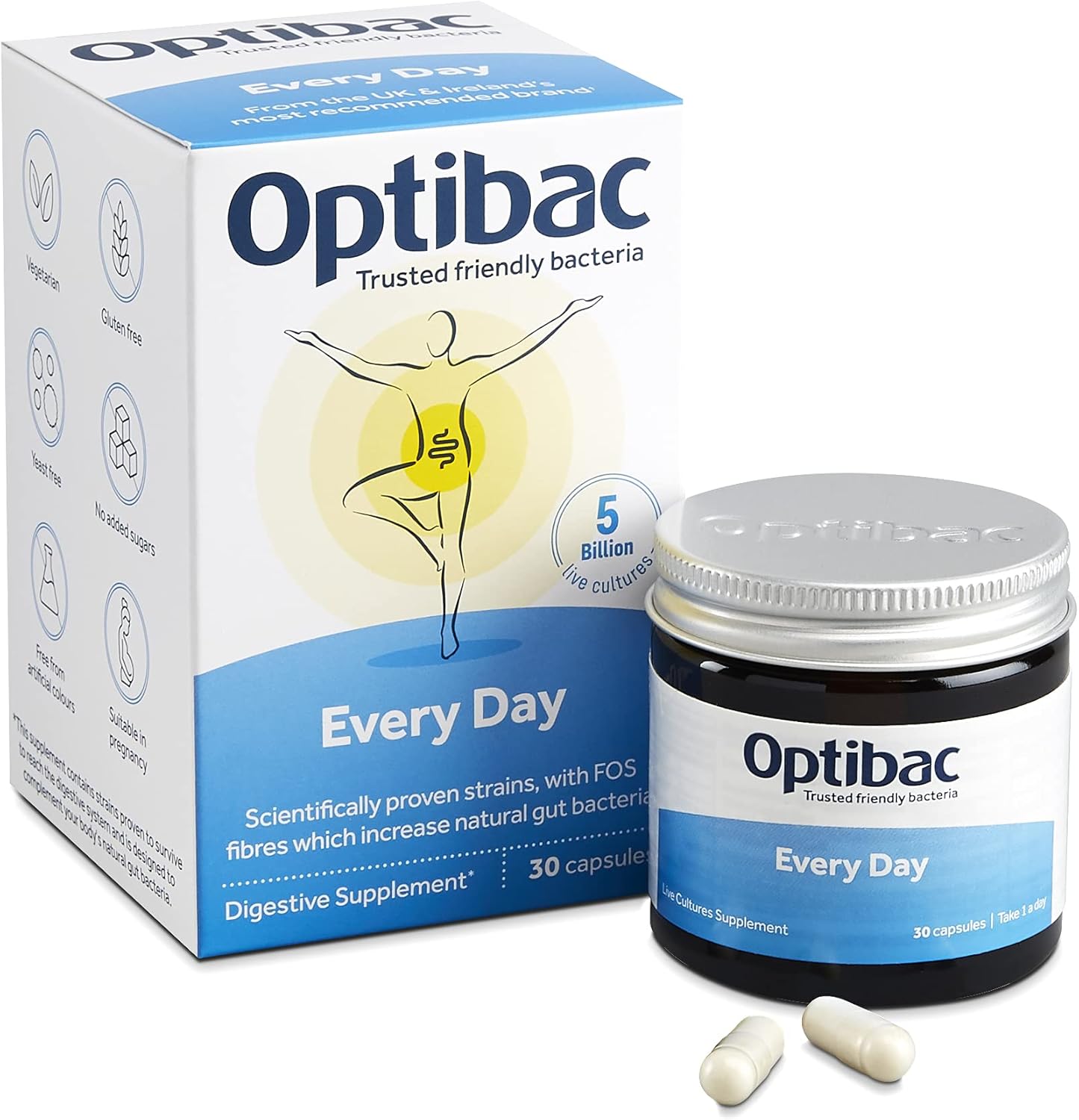 Optibac Probiotics Every Day Digestive Supplement with 5 Billion