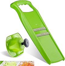 Börner Roko PowerLine Coupe-Légumes Set avec Porte-Fruits (2 pièces) • Coupe-Julienne pour Fruits & Légumes + Porte-Fruit • Râpe Julienne • Set de Mandoline • Couleur: Vert