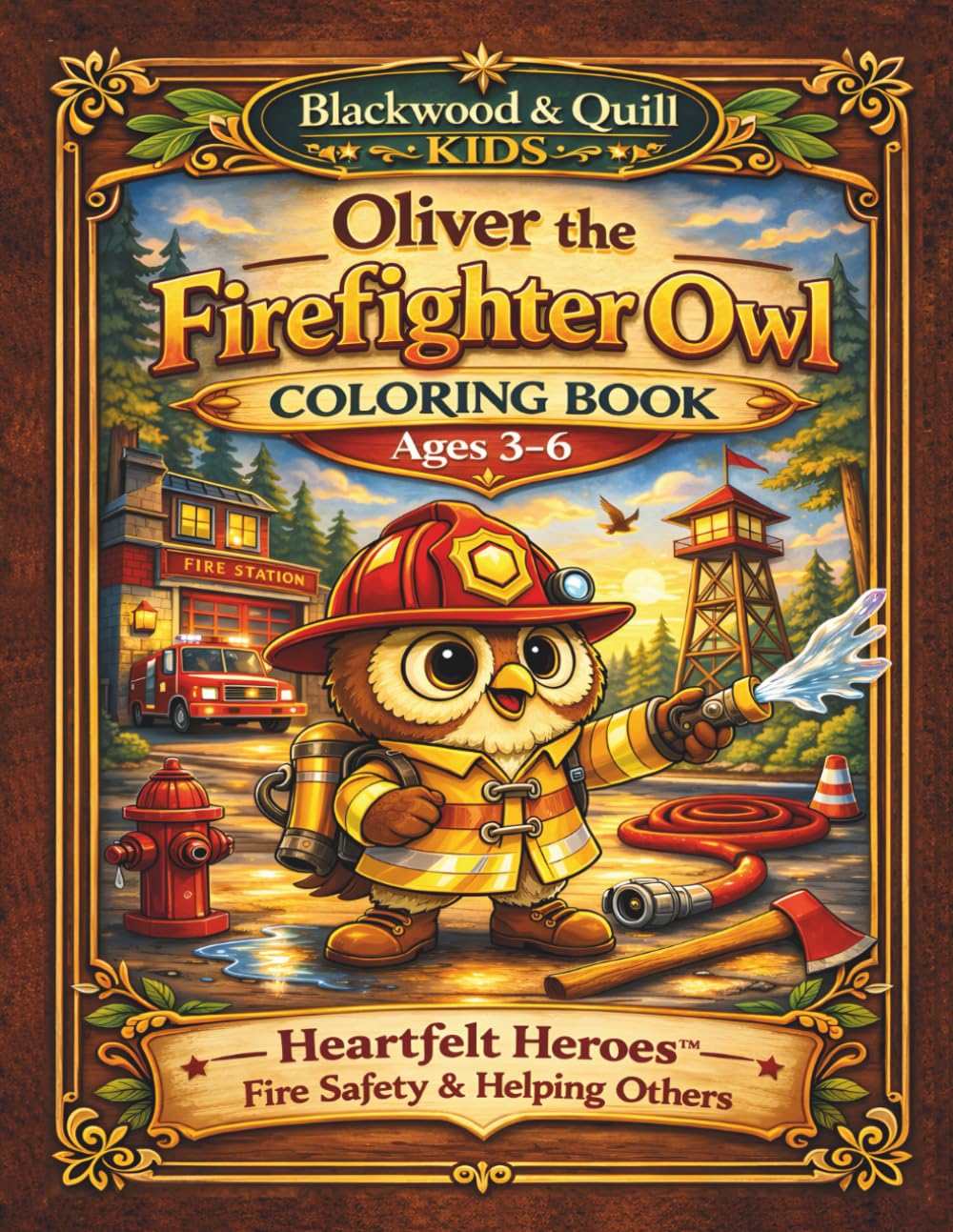 Oliver The Firefighter Owl’s Forest Adventure: A Coloring Book for Children from 3 to 6 | Fire Safety & Helping Others (Heartfelt Heroes™ – Emotional Learning Coloring Books for Children Ages 3–6)