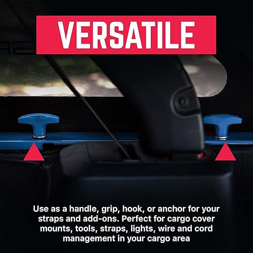 Miniatura 138 de GPCA juego de 6 tornillos estriados de cabeza resistente, de fácil liberación, con tuercas, arandelas y anillos para sujeción para Jeep Wrangler YJ