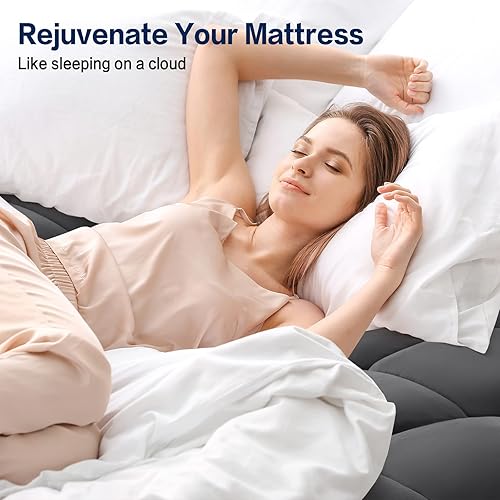 Miniatura 5 de Sopat Cubrecolchón de tamaño Queen, extragrueso, de 8 a 21 pulgadas, bolsillo profundo, relleno alternativo suave, protector de colchón, 60 x 80