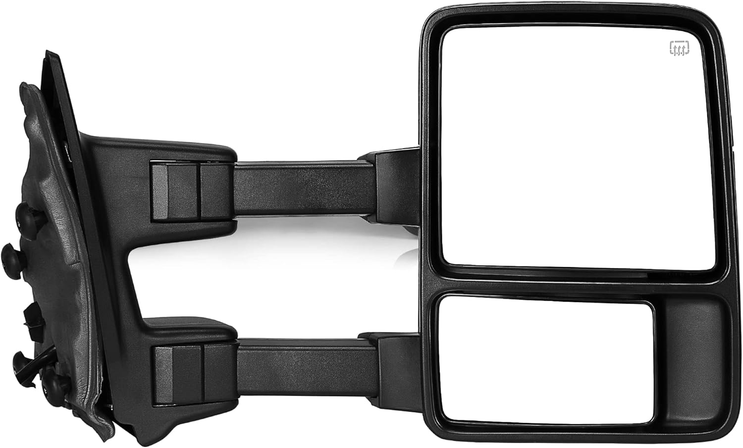 AUTOSAVER88 Towing Mirror Compatible with 2008-2016 Ford F250 F350 F450 F550 Super Duty, Right Passenger Side Mirror with Turn Signal Light, Power Adjustable Heated, Manual Telescoping Folding