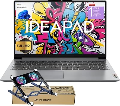 Lenovo IdeaPad 2025 Student Laptop, 15.6" FHD Display, Intel 4-Core CPU, 20GB RAM, 1TB SSD, Wi-Fi 6, Webcam, Windows 11, 1-Year ADP + Office 365 with 1TB Cloud, School & Home Use, w/Cooler Bundle