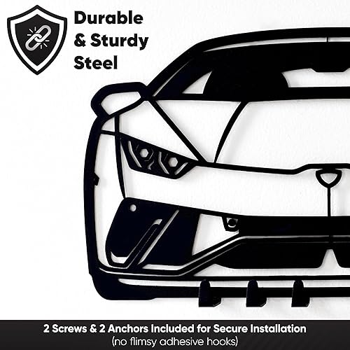 Miniatura 4 de MOOH Llavero de automóvil para pared, llavero de metal para automóvil con 6 ganchos, regalo único para hombres, mujeres, amantes de los automóviles