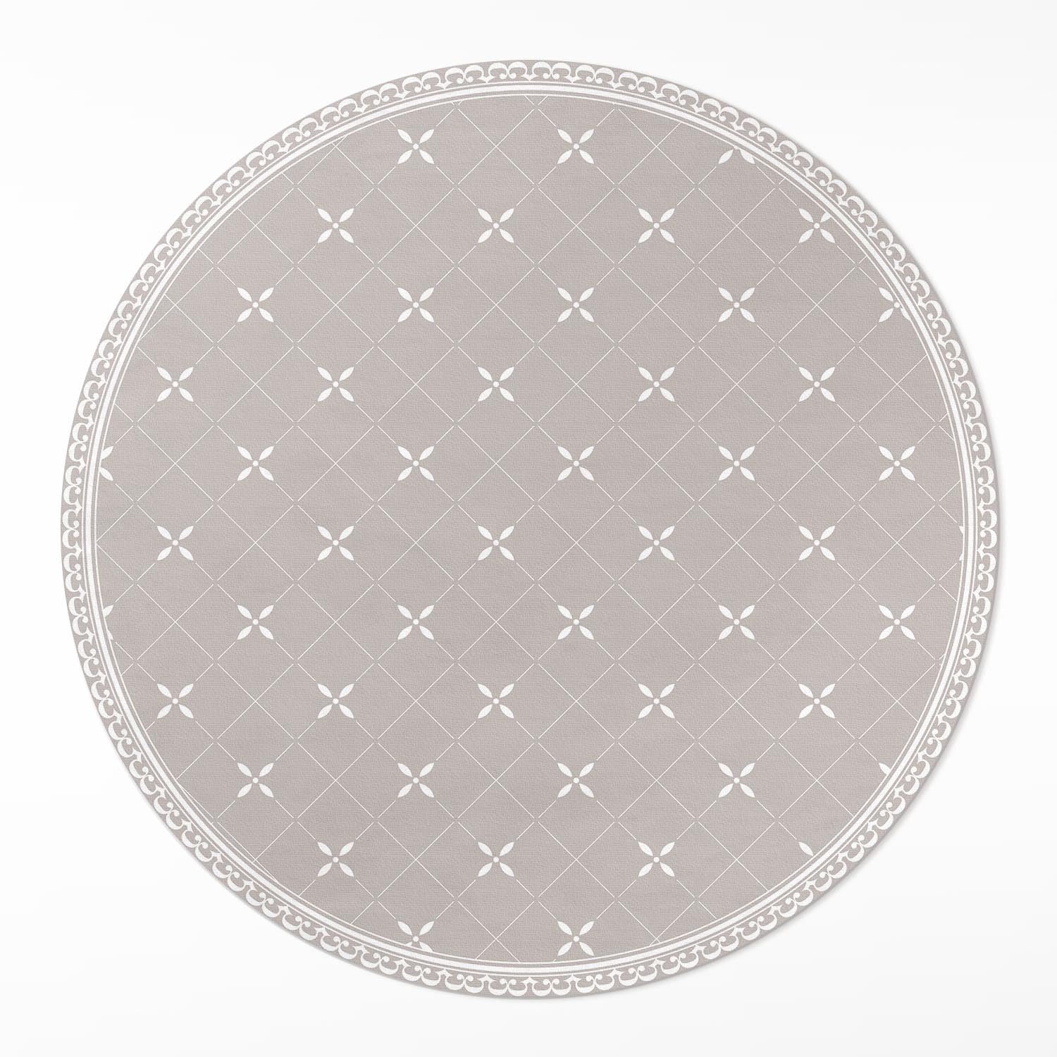 Tapis vinyle ø90 cm rond pour cuisine et salon à entretien facile