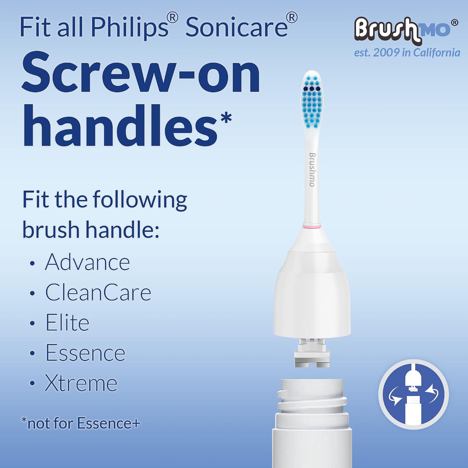 Brushmo Sensitive Replacement Toothbrush Heads for Philips Sonicare e-Series HX7052, 6 Pack