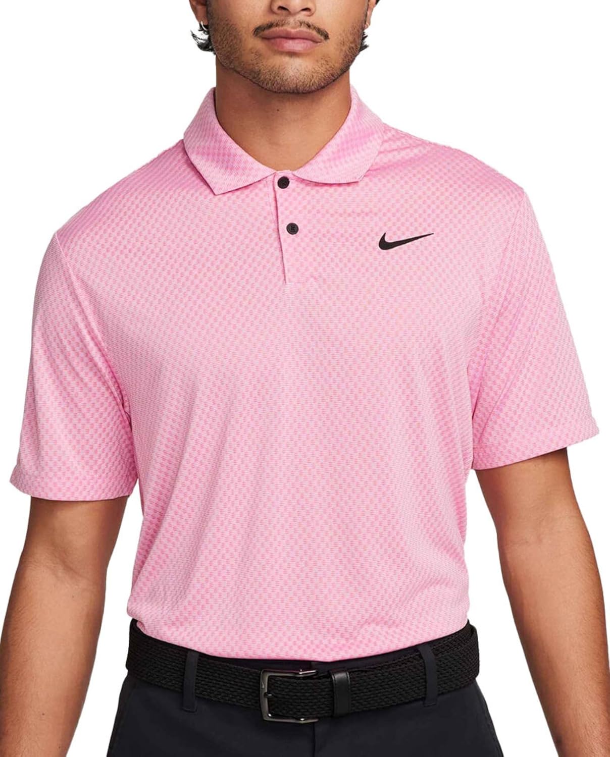 Nike Golf Dri-Fit Tour Micro Print Shirt Light Armory Blue 440