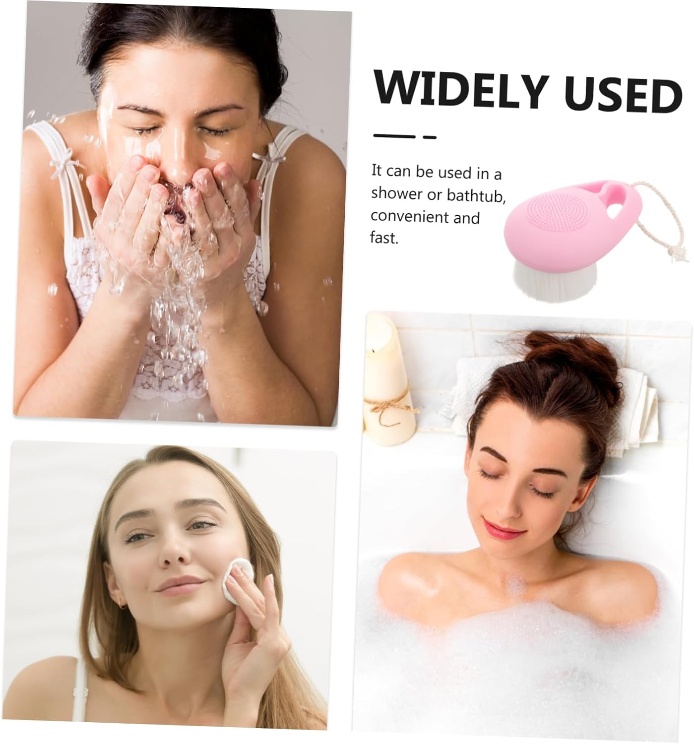 Didiseaon Silicone Face Cleansing Brush Exfoliator Dual-Sided Facial Brush for Gentle Exfoliation Soft and Durable Manual Face Scrubber for Deep Cleaning and Pore Care for Women